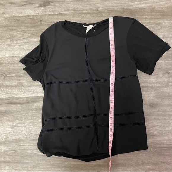 BCBGenration Tee With Sheer Detailing Black S - Picture 8 of 8